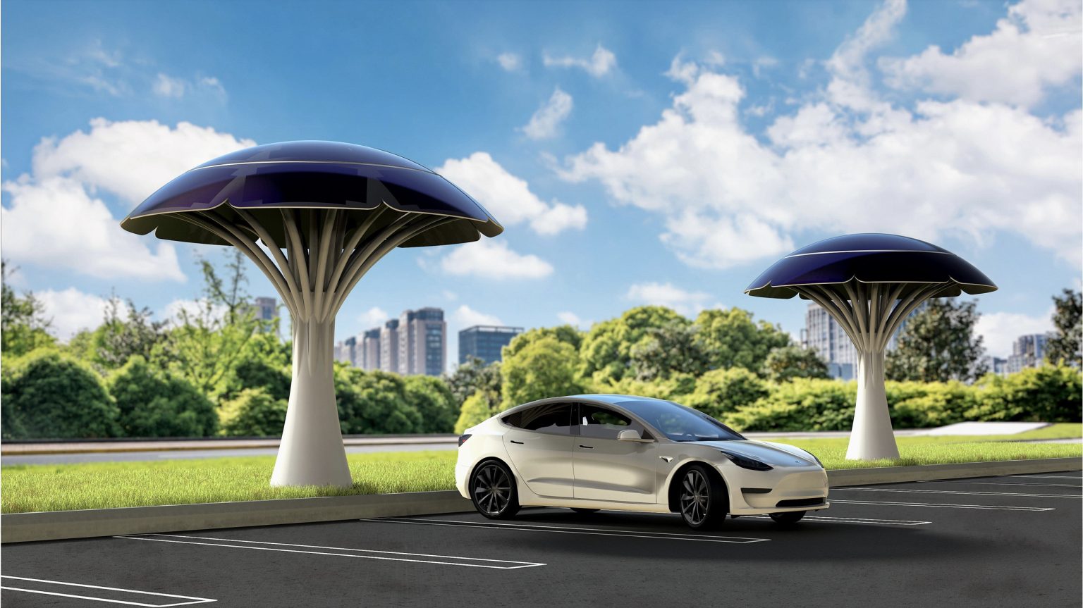 SolarBotanic Trees offer EV charging at carparks.